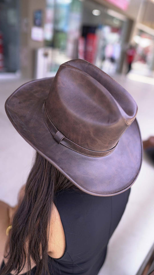 SOMBRERO AMERICANO VINIPIEL CAFÉ