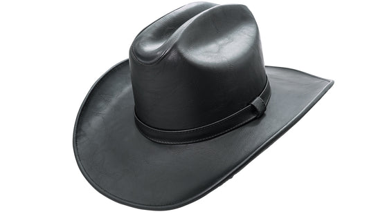 SOMBRERO AMERICANO VINIPIEL NEGRO