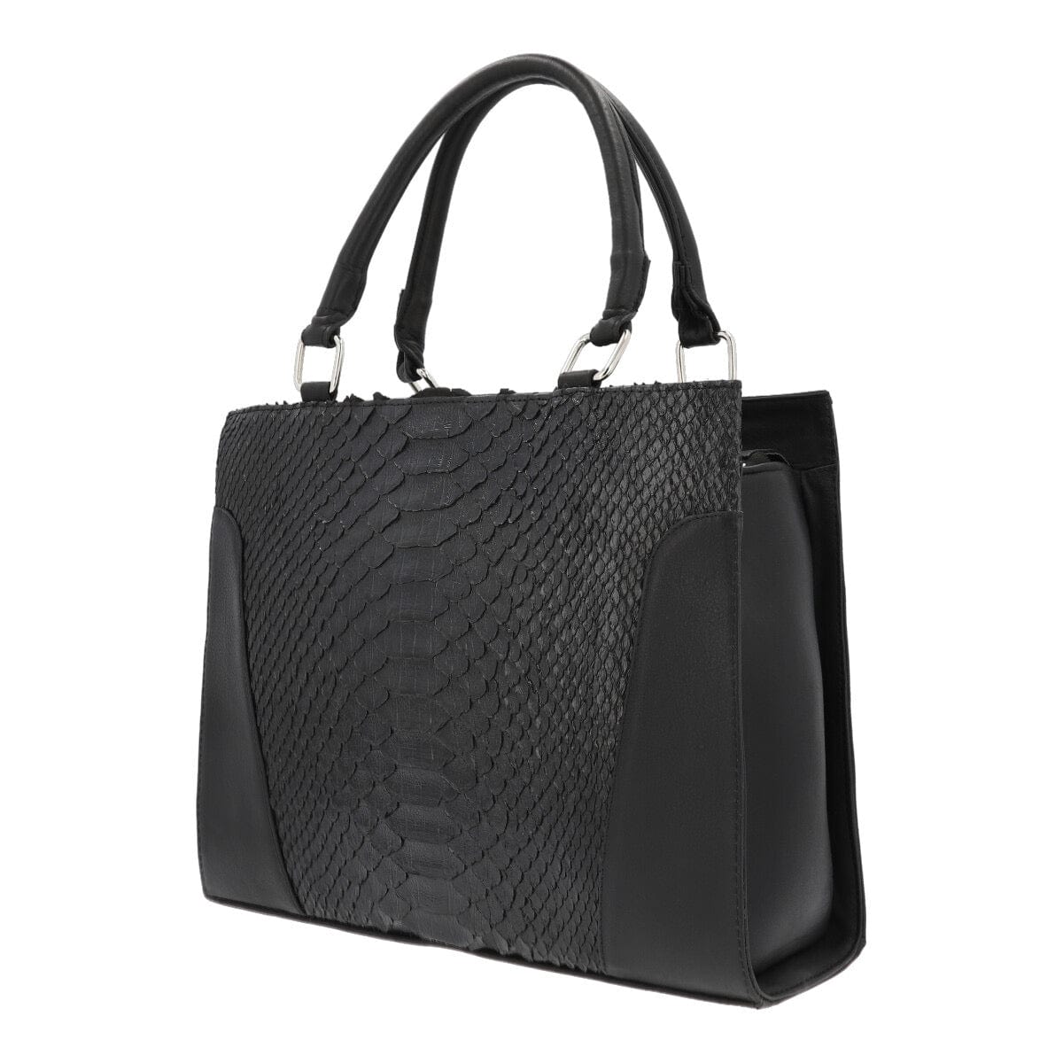 Bolso Amazonas Dama Pitón Genuino Negro