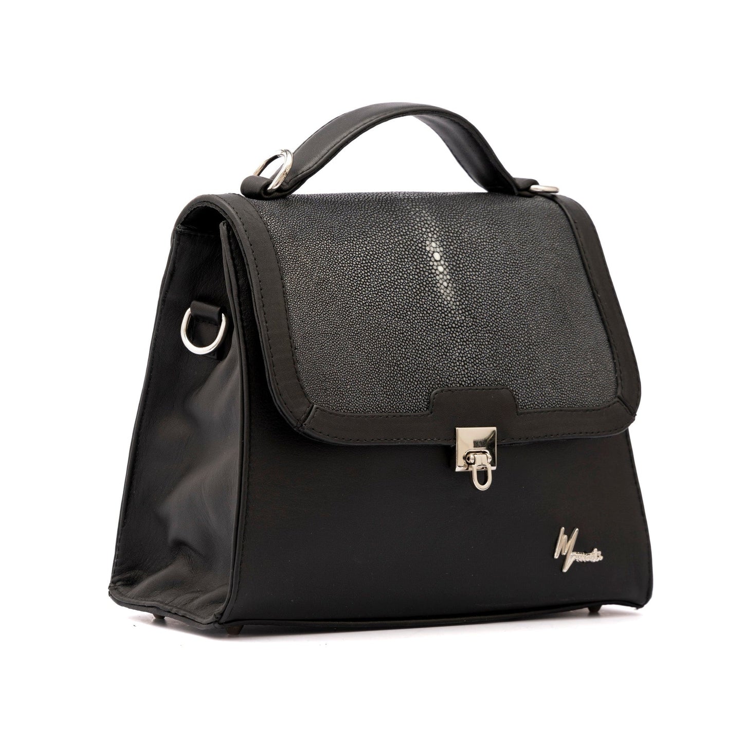 Bolso Mod Brasil con Correa tapa Mnatarraya pulida gris