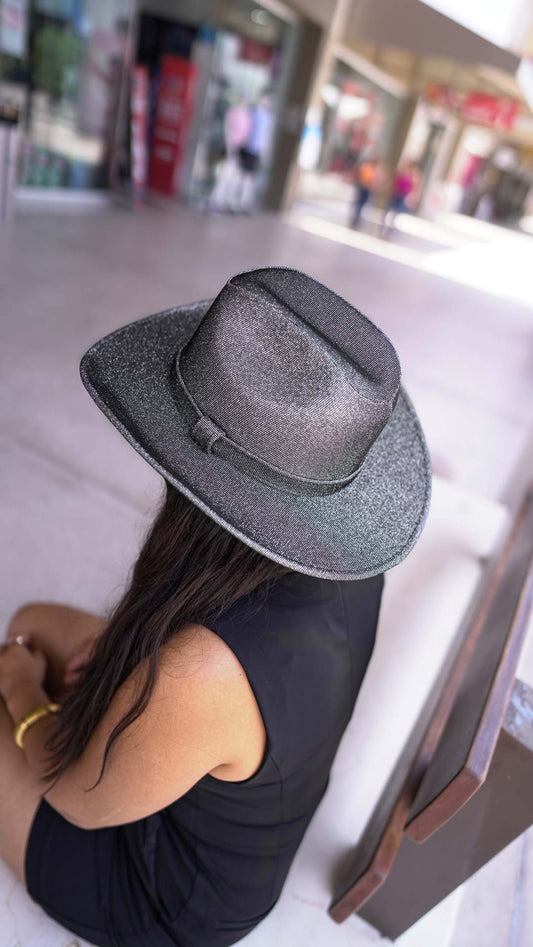 SOMBRERO BOLONA GLITTER GRIS